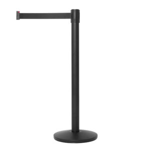 svart avsparrningsstolpe med svart band 3m p
